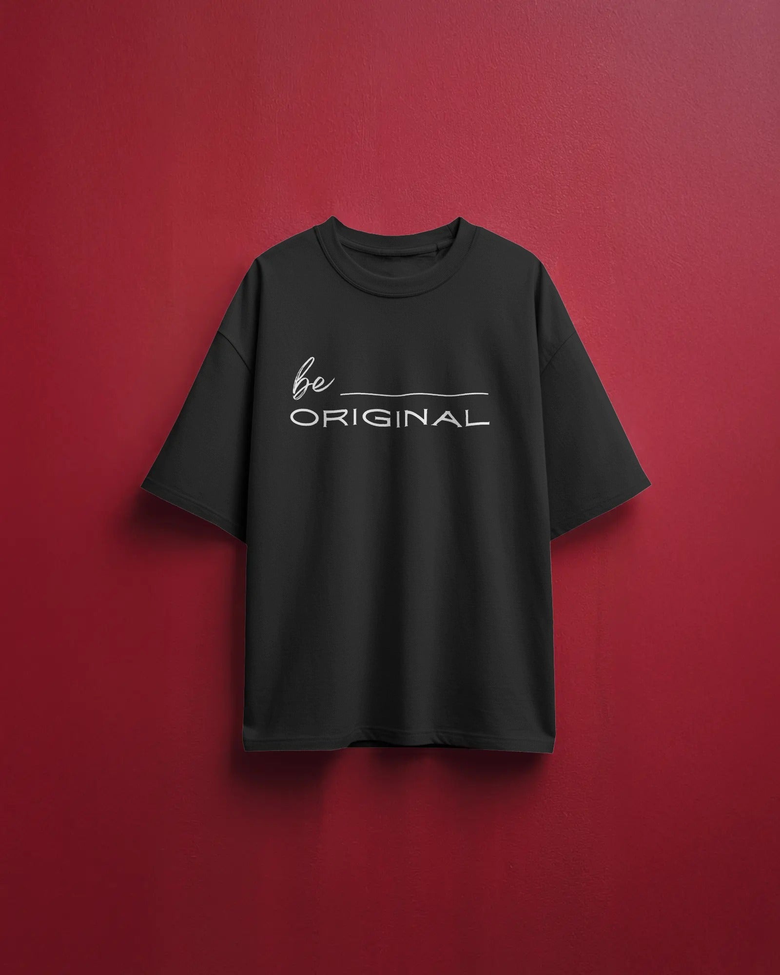 Men's Black "Be Original" Oversized T-shirt