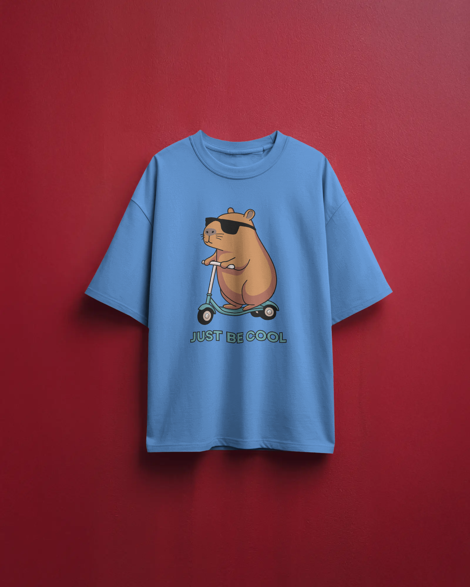 Men's white Be cool Backprint Oversized Tshirt