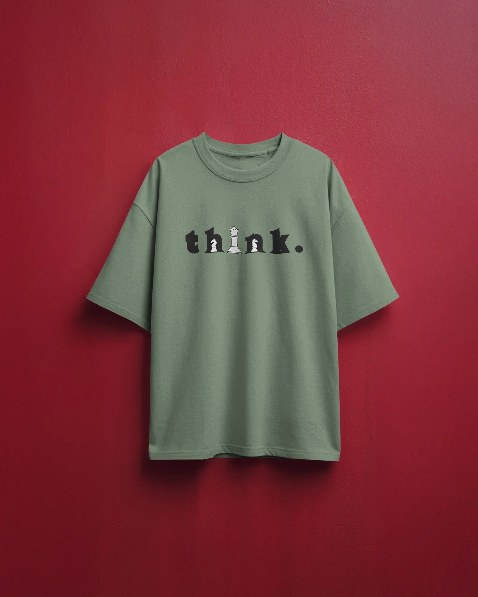 Men's "Think" Typographic  Oversized Tshirt