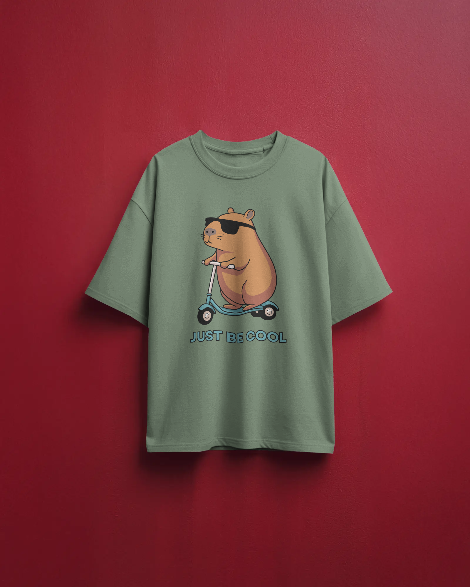 Men's white Be cool Backprint Oversized Tshirt