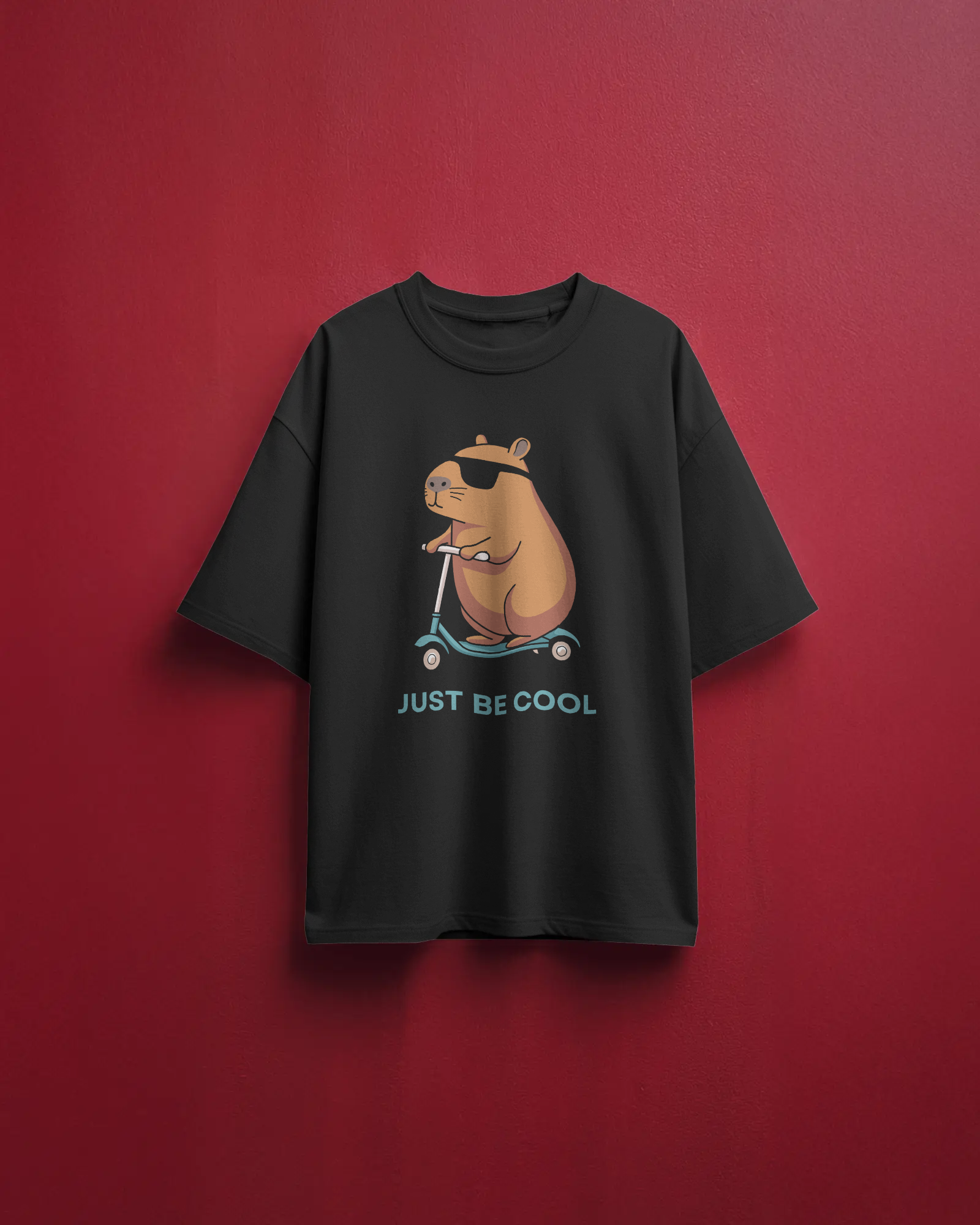 Men's white Be cool Backprint Oversized Tshirt