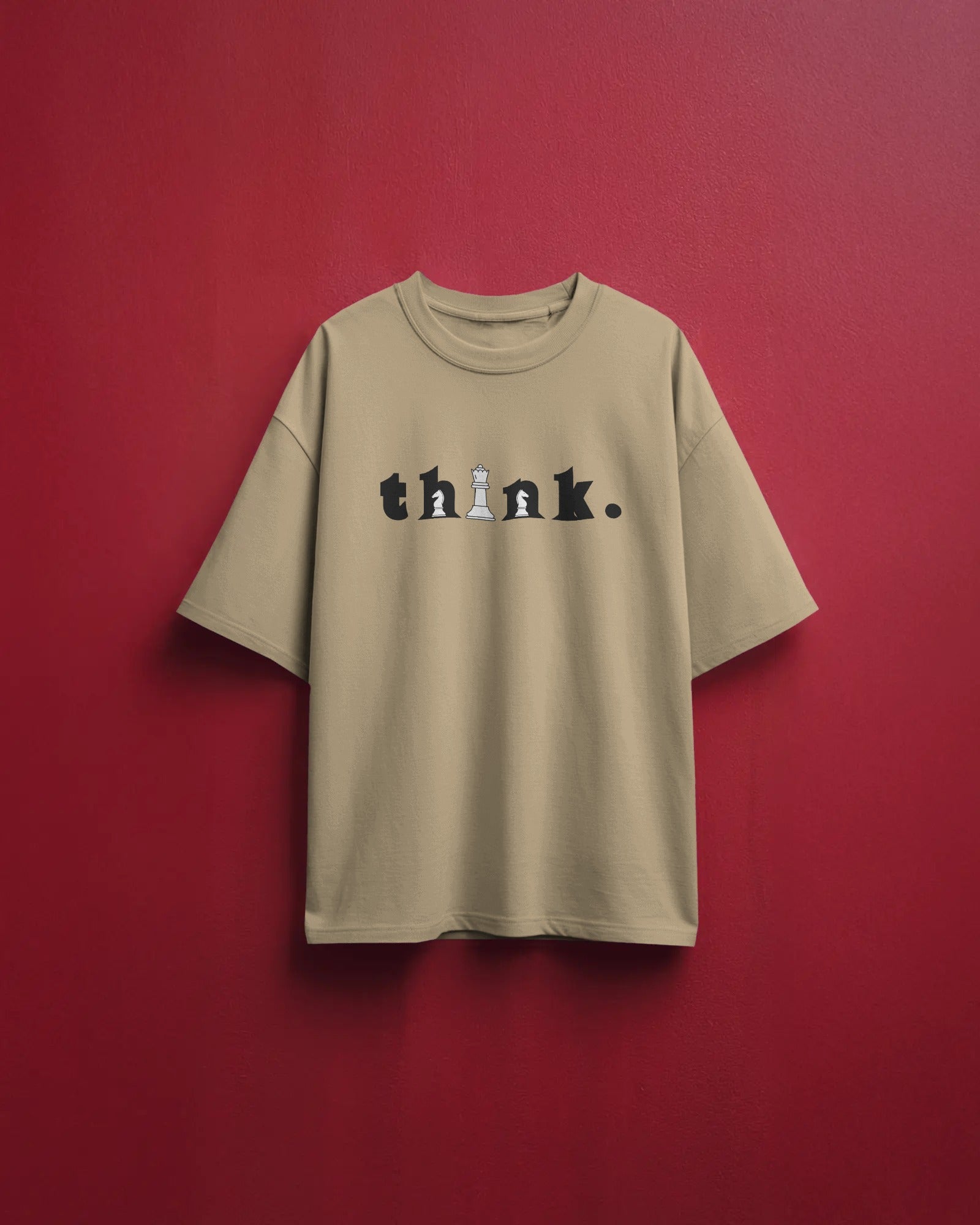 Men's "Think" Typographic  Oversized Tshirt