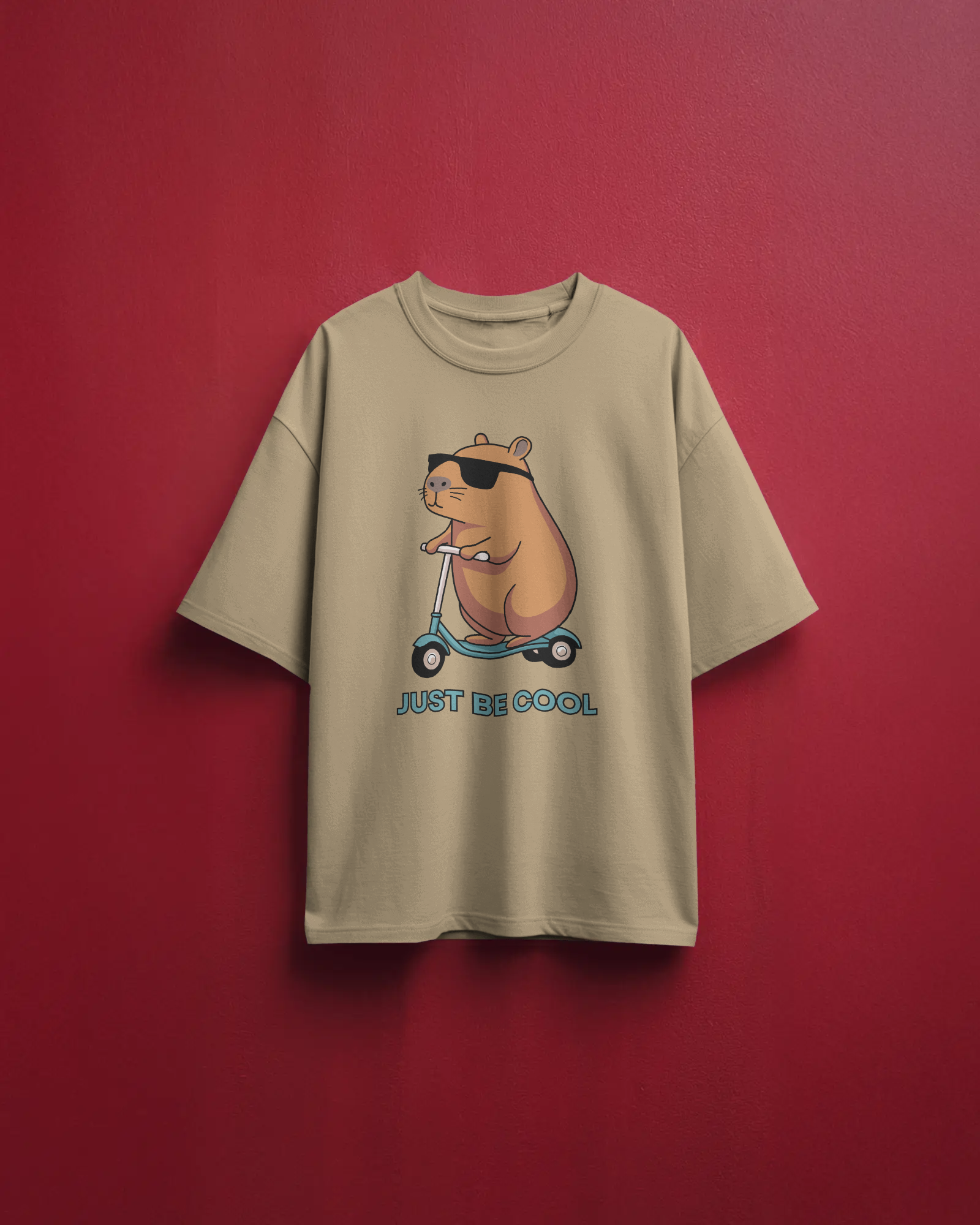 Men's white Be cool Backprint Oversized Tshirt