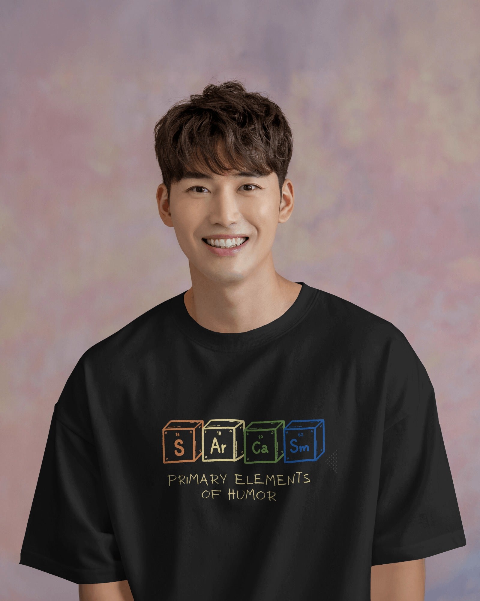 Men’s Black Sarcasm Oversized T-shirt