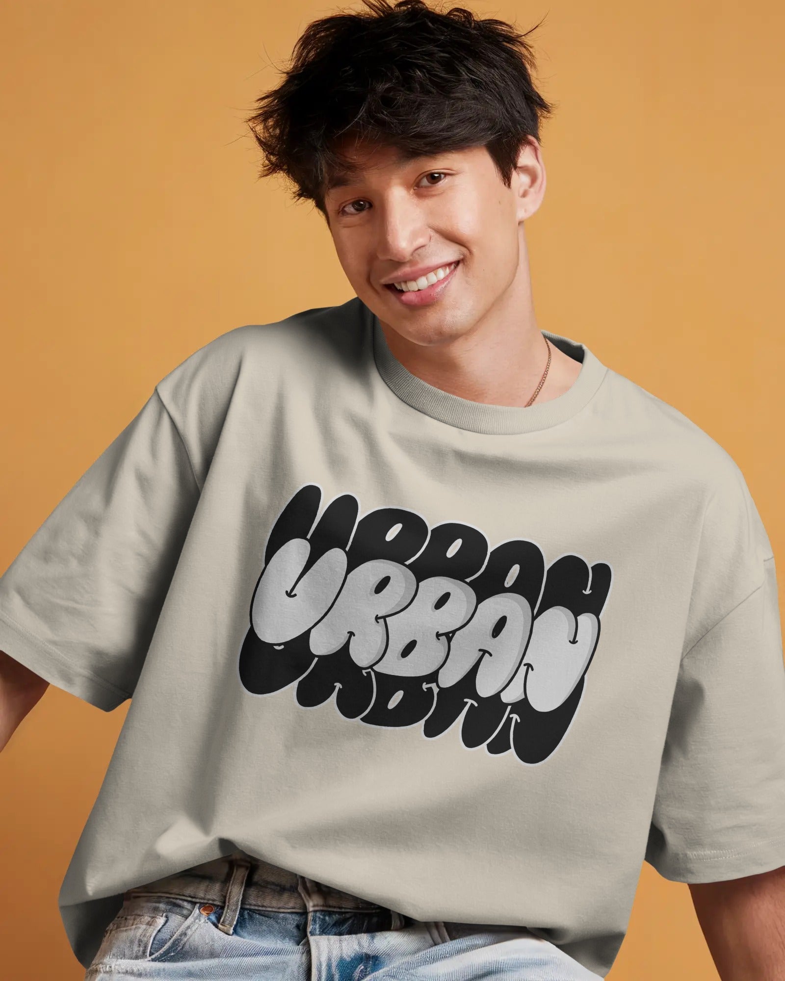 Men's Urban typographic Oversized Tshirt