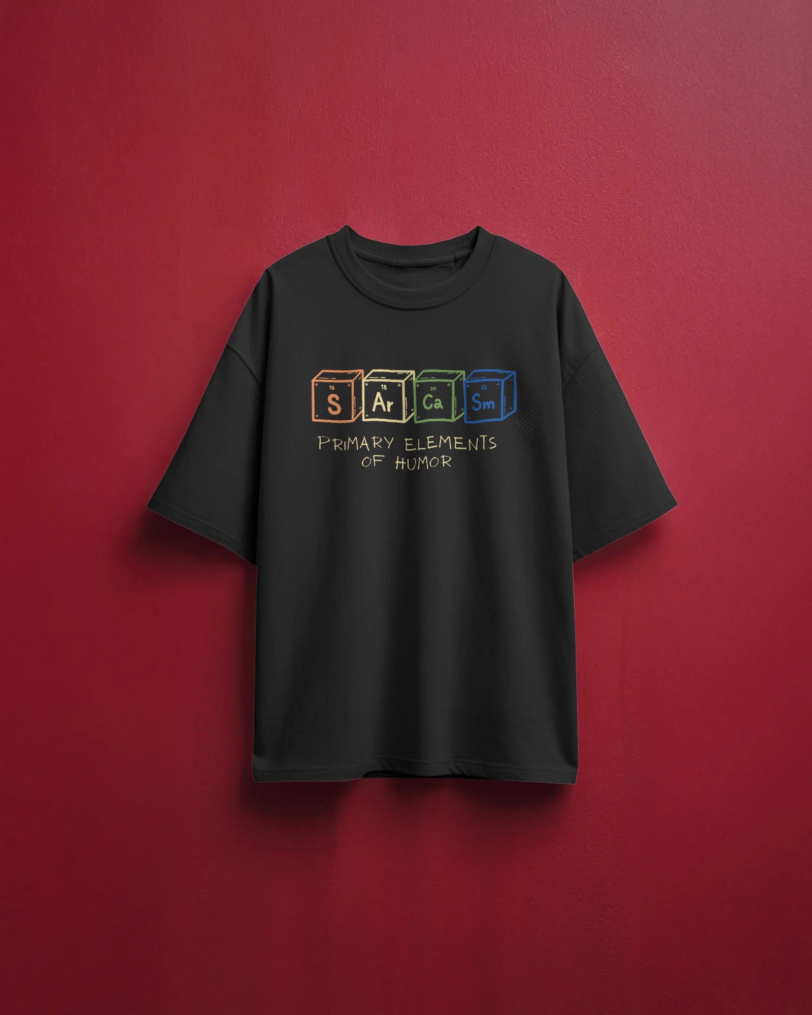 Men’s Black Sarcasm Oversized T-shirt